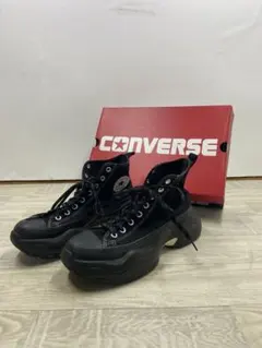 コンバース 厚底スニーカー オールスターRサージトレーナー ブラック 27cm