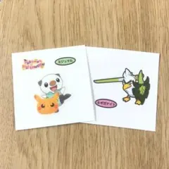 【2点】 ポケモンパン ミジュマル＆ネギガナイト デコキャラシールのサムネイル