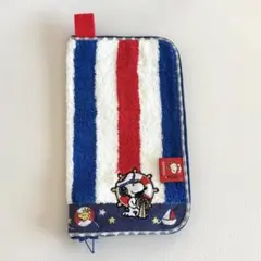 【美品】スヌーピー タオルのふりしてコソっとポーチ ペットボトルホルダー 保冷