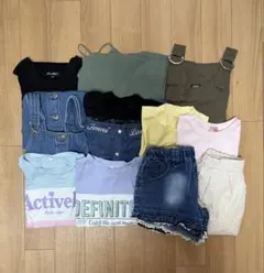 夏服 まとめ 140 セット 11点 Tシャツ ショーパン デニム ワンピース