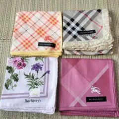 Burberry ハンカチ 4枚セット