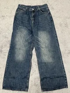 ヴィンテージライク　ワンタックワイドデニム