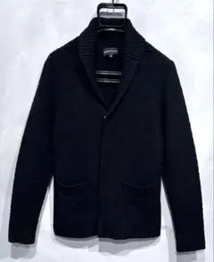 【極美品】エンポリオアルマーニ ショールカラー ニットカーディガン ブラックS