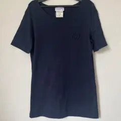 Christian Dior ロゴ刺繍 半袖Tシャツ ネイビー ディオールのサムネイル