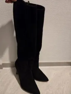 DIANA ブラック スエード 本革 ロングブーツ 23cm 美品❗️ - メルカリ
