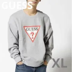 GUESS グレー トライアングルロゴ スウェット