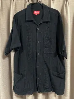【supreme】古着 ゲバラシャツ ジップ 15ss 刺繍 キューバシャツ supreme】古着 ゲバラシャツ ジップ 15ss 刺繍 キューバシャツ