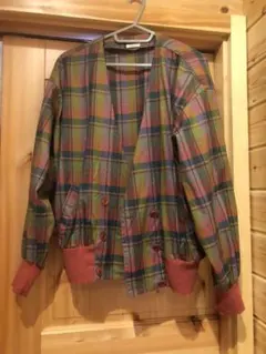 古着 ノーカラー シャツジャケット