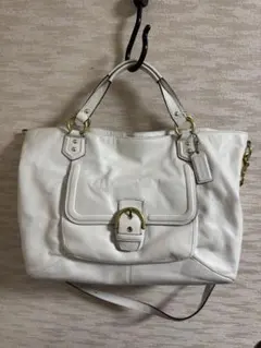 COACH コーチ 2way ショルダーバッグ ホワイト