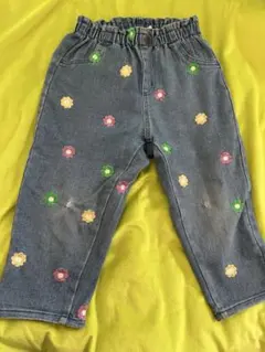 ミコリッド　花柄　刺繍　パンツ　90　しまむら　デニム　micorrid