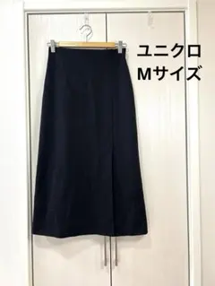 ユニクロ　黒 タイトスカート スリット入り　M