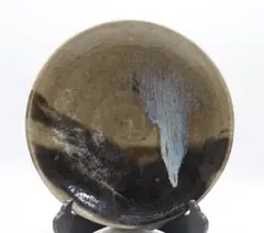 坂田甚内作　黒陶弦紋蓋付壺① 送料込250810 Sakata Jinnai 坂田 甚内, Jar with smoke and incised