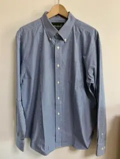 エディーバウアー　ギンガムチェック柄　長袖ボタンダウンシャツ　Lサイズ