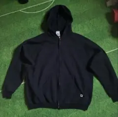 90s RUSSELL ATHLETIC ネイビー ジップパーカープロコットンのサムネイル