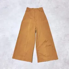 ナノユニバース センタープレスワイドパンツ キャメル S相当 春夏秋
