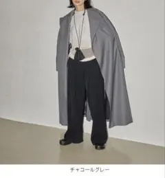 todayful twill trench coat 36 チャコールグレー
