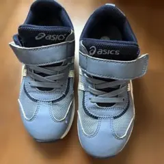 asics 青 スニーカー18.5