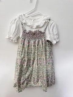 韓国子供服　flo花柄ワンピース、perrobebeトップス　100サイズ