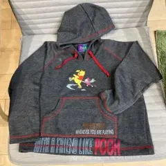 【※お値下げ】プーさん フード付きトレーナー 120cm グレー