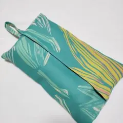 【2】スリムボックスティッシュカバー　青磁色