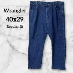 Wrangler【40x29】デニム ダークブルー レギュラーフィット 7分丈