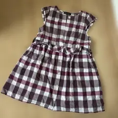 BeBe チェック柄 ノースリーブ ワンピース 120