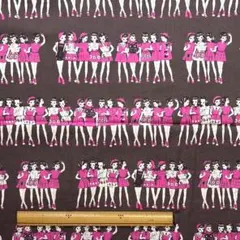 中原淳一・昭和レトロ・ひまわりや・女の子・ピンクｘトープ色・１１０ｃｍｘ５０ｃｍ