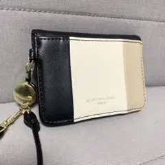 【新品】JOUET リール付き ２つ折りパスケース 定期ICカード ブラック