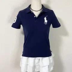 y2k ラルフローレン ビッグポニー ポロシャツ ネイビー 平成女児 平成ギャル