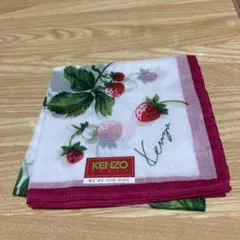 KENZO ハンカチ　苺　綿100% 入手困難品　超希少　現品限り　いちごのサムネイル