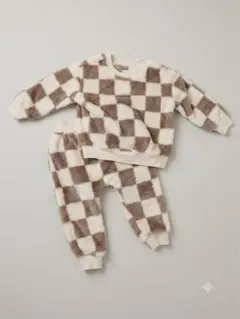 baby GAP ボア セットアップ チェッカーフラッグ　90のサムネイル