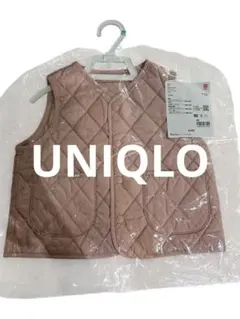 【新品】ユニクロ ピンク キルティング ベビーベスト 80cm