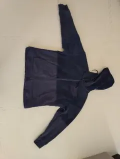 NIKE 刺繍ロゴ フルジップパーカー M ネイビー ボア×スウェット切り替え