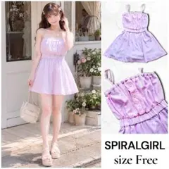 【美品】 SPIRALGIRL ミニワンピース インパン付き Free ピンク