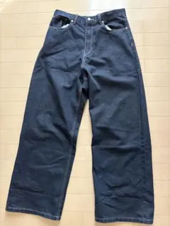 デニムパンツ　ブルー　ワイドデニム