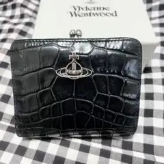 ヴィヴィアン Vivienne Westwood 2つ折り財布 ブラック がま口