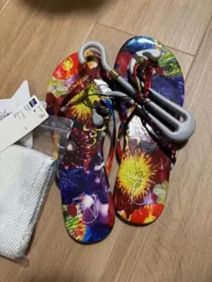 Sサイズ GU mika ninagawa ビーチサンダル 花柄のサムネイル
