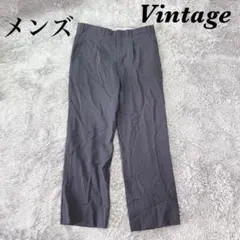 Vintage ヴィンテージ メンズパンツ 薄手 ゆったり ストライプ グレー