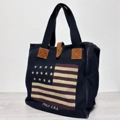 ✨激レア✨ポロラルフローレン トートバッグ 星条旗USAビッグロゴ キャンバス