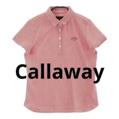 美品★Callaway★キャロウェイ★ゴルフ★ポロシャツ★ストライプ★M★半袖