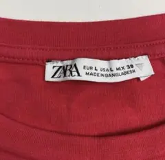 ZARA レッド 半袖 Tシャツ