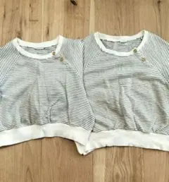 コトリ　ストライプ柄Tシャツ 2枚セット 80　100