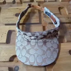 COACH ロゴ入りキャンバスサンバイザー