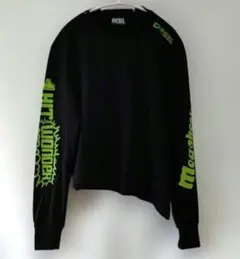 マ*ダ様 ディーゼル ブラック ロングスリーブ Tシャツ xs