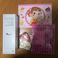 不二家 ペコちゃんグッズ　オリジナルクリアボトル お名前ラバーチャーム