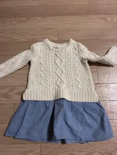 ギャップ　ベビーbaby GAP ケーブルニット ワンピース 12-18m 90