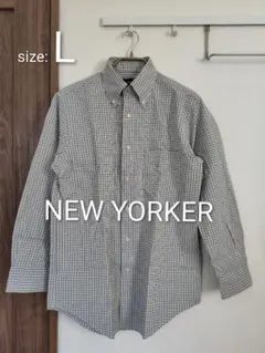 NEW YORKER チェック柄 BDシャツ L