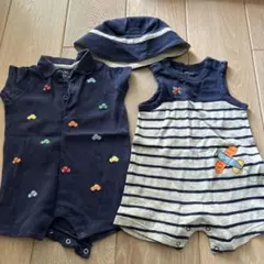 ロンパース・カバーオールセット（ネイビー）