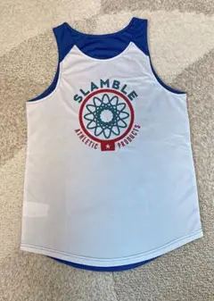 【値下げ不可】 新品SLAMBLE タンクトップ ホワイトXブルー　M
