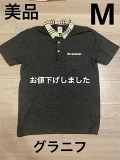 美品　グラニフ　メンズ　ポロシャツ M 夏　チェック柄のサムネイル